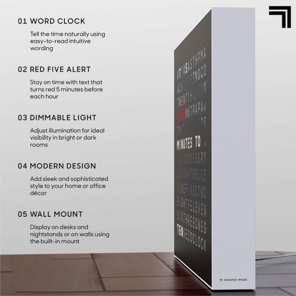 Sharper Image LED Word Clock Pro - Picture 4 of 4